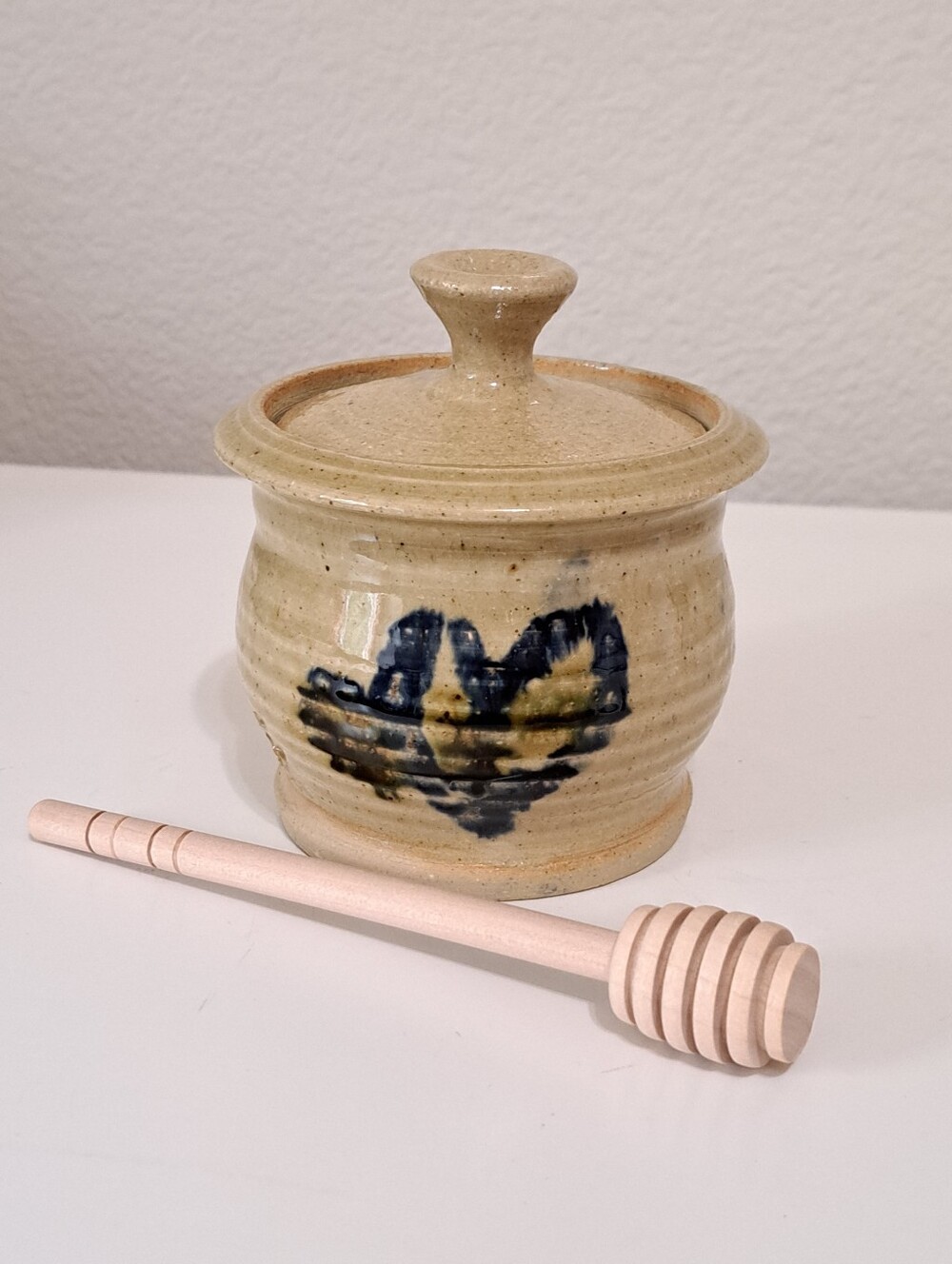 Studio Art Pottery Honey Pot